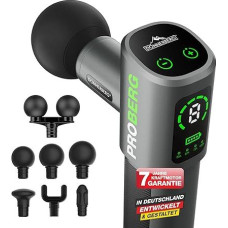 DONNERBERG® PROBERG 2025 - TIK TIKRAI: 12 mm amplitudės galingas masažo pistoletas su 24 kg slėgio jėga 3500 mAh firminis akumuliatorius