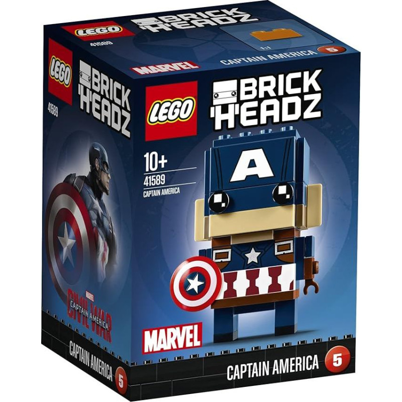 LEGO Brickheadz - konstruktoriaus žaidimas, spalvotas, Kapitonas Amerika