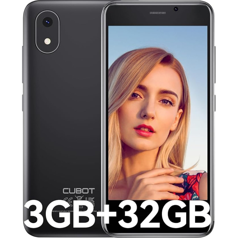 CUBOT J20 išmanusis telefonas be sutarties 3GB RAM 32GB ROM TF 128GB Išplėsti 4.0 colių ekranas Mini Android išmanusis telefonas 2350mAh 4G Dual SIM BT GPS Juoda