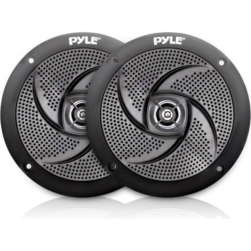 Pyle Marine Speakers - 5.25 Inch Low Profile Slim Style Waterproof Wakeboard Tower and Weather Resistant Outdoor Audio Stereo Sound System with 180 Watt Power - 1 Pair in White (PLMRS5B)