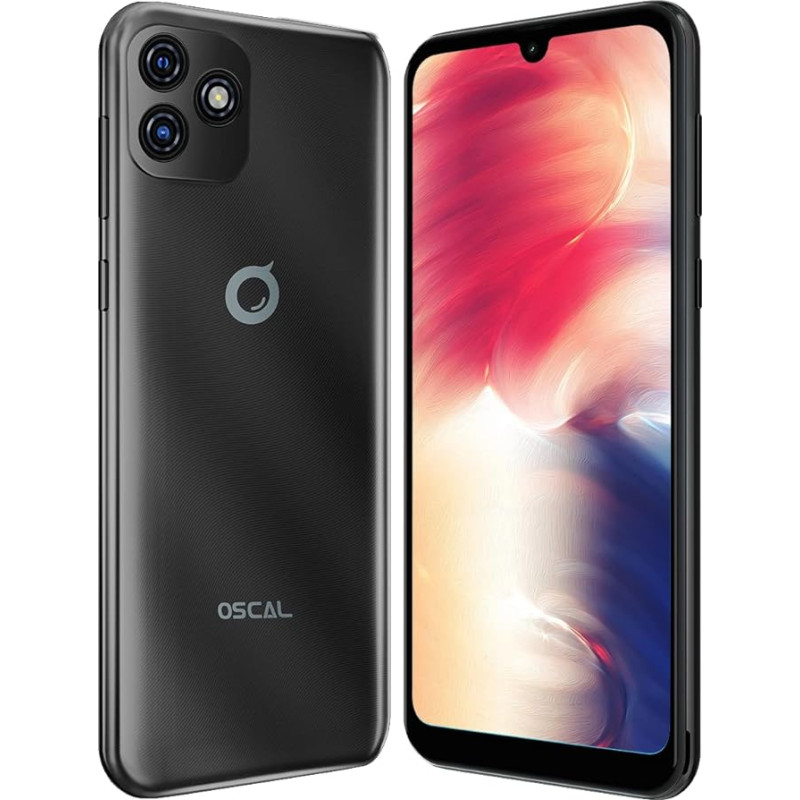 OSCAL C20 PRO Android 11 4G Smartphone without Contract, Dual SIM Mobile Phone, 6.08 Inch HD+ Display, Unibody Design, Quad-Core 2GB RAM + 32GB ROM, 2MP + 8MP Dual Camera, 3380mAh Battery GPS Face