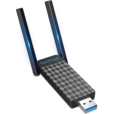 ElecMoga AC1300 USB 3.0 adapteris (867 Mbit/s 5GHz, 400 Mbit/s 2.4GHz), dviguba 5dBi WLAN antena nešiojamajam kompiuteriui, staliniam kompiuteriui, suderinamas su Windows 11/10/8/7/Vista/XP, Mac OS