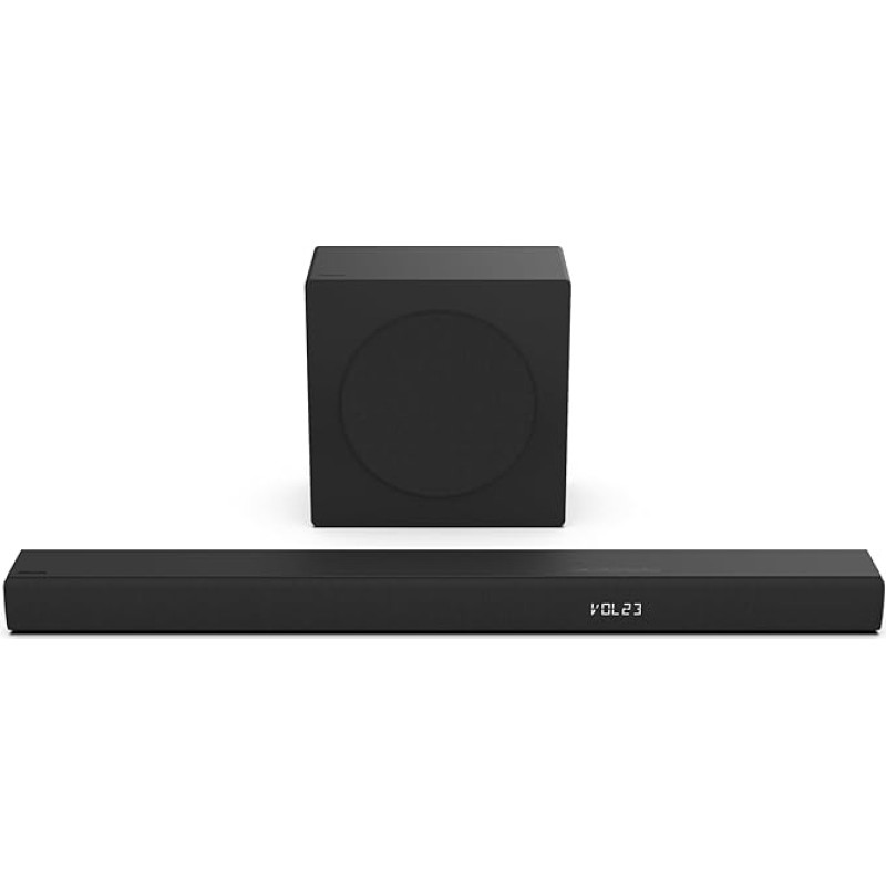 Hisense HS3100 3.1 Channel Soundbar with Wireless Subwoofer, 480W, Dolby Audio, Bluetooth, HDMI ARC/Optical/AUX/USB, Black