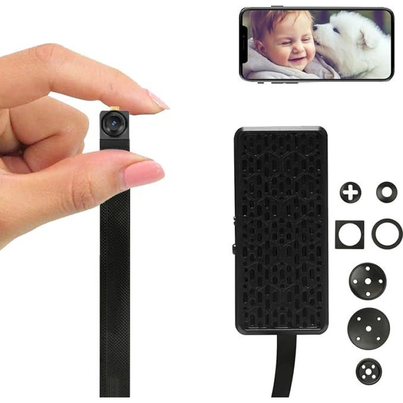 WIWACAM MW5L WiFi Camera 4K Ultra HD, Motion Detection, Indoor Surveillance Chamber, MicroSD Card Slot, Alarm on Mobile Phone, Email Alarm, Battery