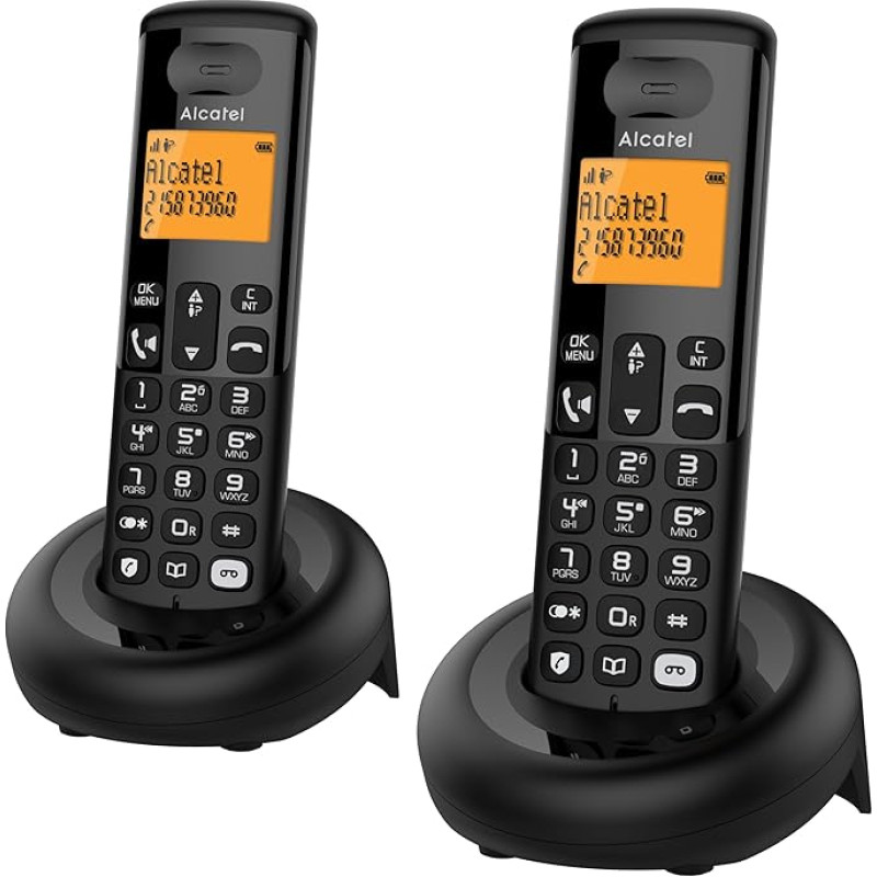 ALCATEL E260 Voice Duo belaidžio telefono paketas - juodas