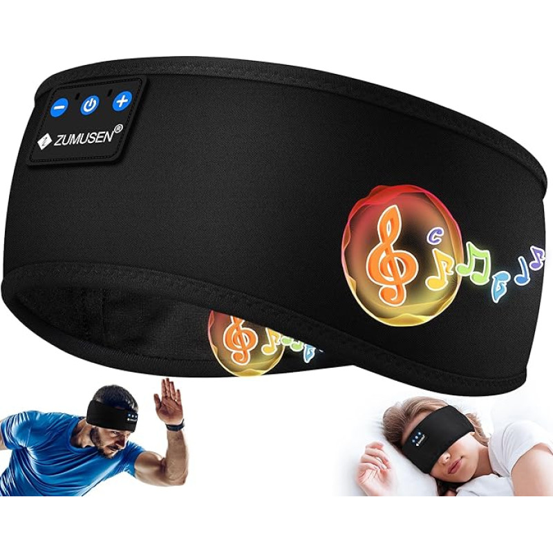 ZUMUSEN Sleep Headphones Bluetooth 5.4, Sleep Headphones Headband Headphones Bluetooth Sleep Mask, Sports Headphones Sleep Headphones Headband for Sports Training, Jogging, Yoga, Travel