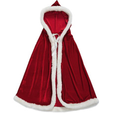 JIAHG Kalėdų Kalėdų Senelio apsiaustas su gobtuvu Kalėdų apsiaustas Moterų Kalėdų moters kostiumas Kalėdų Fancy Dress Velvet Cape Hooded Coat Raudonas Velvet Coat Vaikiškas kostiumas Kalėdų kostiumas Party