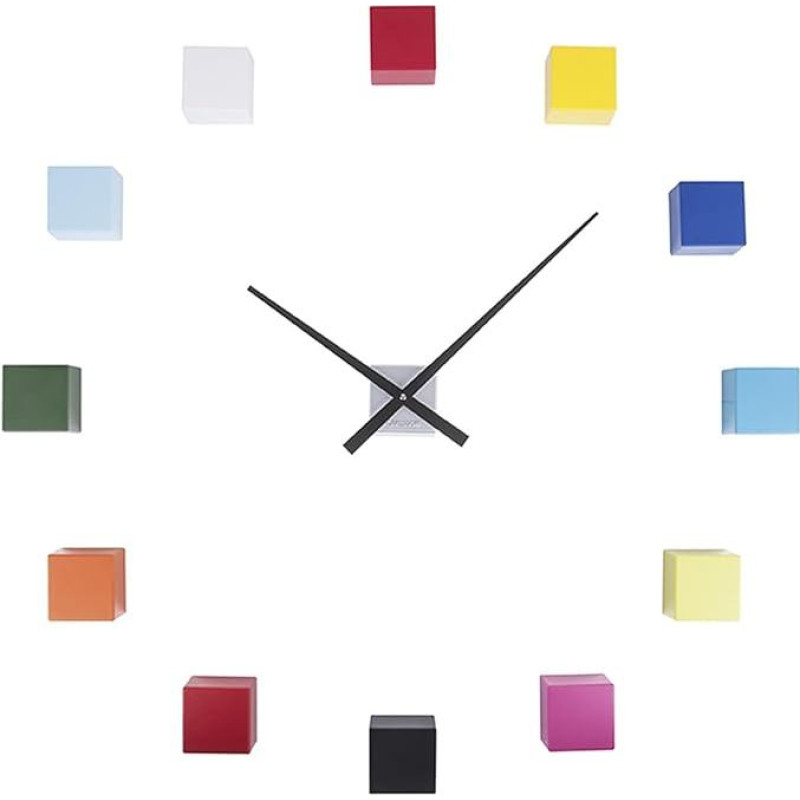 Karlsson Wanduhr DIY Cubic - Multicolor - Ø24,5cm - Platz - Kunststoff - Wanduhr Modern Wohnzimmer - Wanduhren