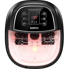 RENPHO Foot Bath with Massage Function, Electric Foot Bath Massager with Timer, Foot Bath with Massage with Temperature Setting, Foot Massager with Water, Foot Spa - Brown
