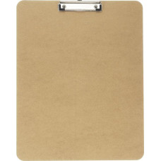 PATIKIL 13.58 x 17.72 Inch Vertical Clipboard, A3 Metal Clip, Hardboard, Office Clipboards, Flat Clip for Office and Classroom, Brown