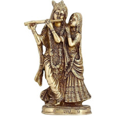 Zap Impex Radha Krishna Statue Hindu Gods Brass Sculpture Home Decor