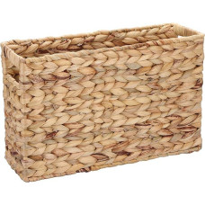 BSTKEY Natural Water Hyacintch Magazine Organizer Hand Woven Decorative Letter Holder Paper Document Folder Organizer for Home and Office