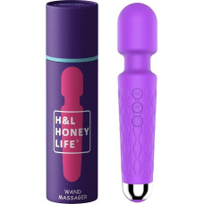 H&L Mini Handheld Massager with 20 Vibration Frequencies, Wireless Portable Electric Massager for Back, Neck, Shoulder, Legs, Arms, Body Massage, USB Charging Function, Waterproof Silicone