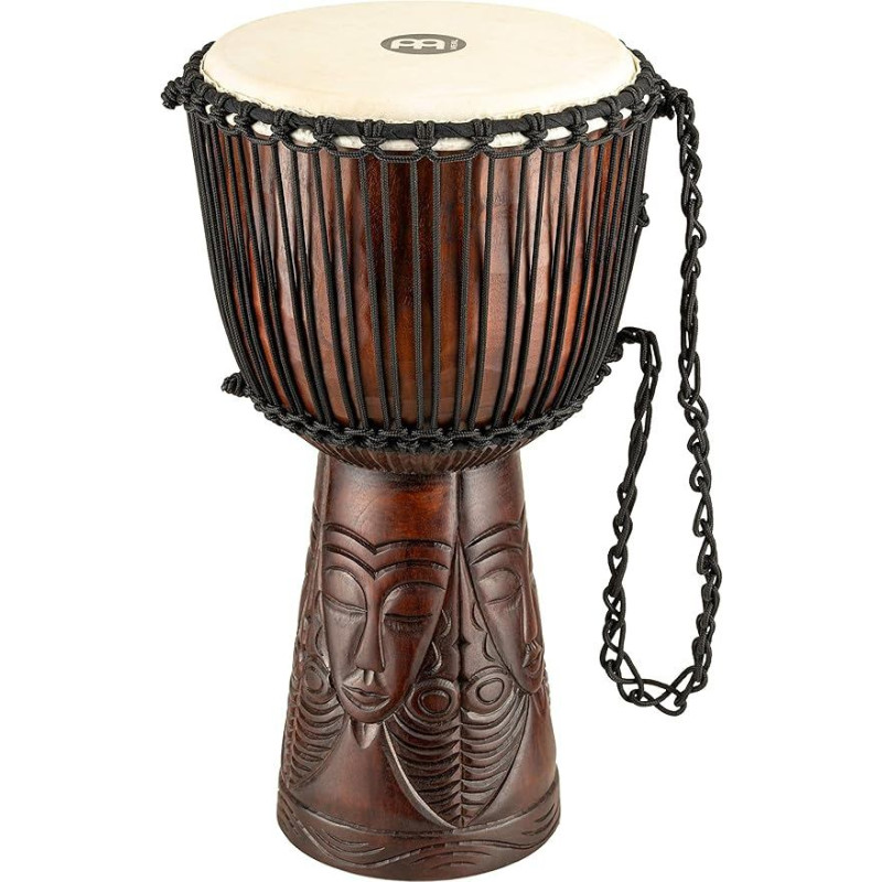 Meinl Percussion African Style Djembe - Große Handtrommel - Mit Ziegenfell - Durchmesser 12 Zoll - Mahagoni, Braun (PROADJ4-L)
