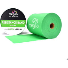 meglio Resistance Band Roll, 46 Metres Latex-Free Resistance Band Roll for Fitness Training, Gym, Home Training, Stretching, Strength Training & Rehabilitation, Available in 5 Colours/Strengths