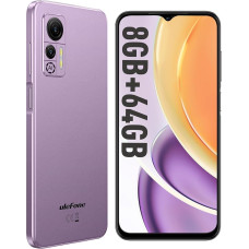 Išmanusis telefonas be sutarties, Ulefone Note 14 Pro 64GB + 8GB / 128GB išplečiamas mobilusis telefonas Pigus 4500mAh 6,52 colių ekranas 13MP + 5MP kamera Android 12 4G Dual SIM 3 kortelių lizdai Face ID GPS OTG Type-C