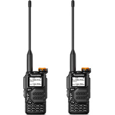 UV-K5 Nešiojamasis dviejų juostų dviejų krypčių radijo imtuvas (VHF/UHF) 5W FM Walkie Talkies išėjimas NOAA orų perspėjimas (2 vnt.)