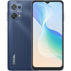 OSCAL C30 PRO Android 12 4G išmanusis telefonas be sutarties, Qcta-Core 4GB + 64GB, 6,5 colių HD+, dviejų SIM kortelių (3 kortelių lizdai) mobilusis telefonas, 12MP + 5MP kamera, 5080mAh baterija, GPS pirštų atspaudų veido atrakinimas mėlyna