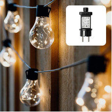 hellum LED Party Lichterkette außen, Lichterkette Glühbirnen warmweiß mit 10 Lampen, beleuchtete Länge 4,5m, 59 lm Partybeleuchtung Zimmer Garten Balkon Party Innen und Außen 577884