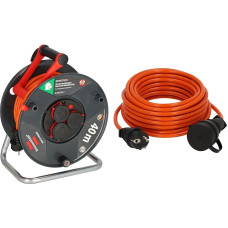 Brennenstuhl Cable Reel Economy Set 40 m Outdoor Garant V2 (Made in Germany, IP44) + Bremaxx Extension Cable 10 m (Made in Germany, IP44, Can be Used up to -35 °C, Oil and UV Resistant)