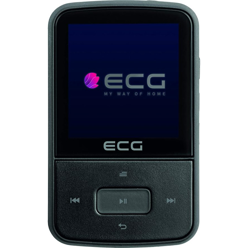 ECG PMP 30 8GB juodas MP3/MP4 grotuvas - atmintis 8 GB; 30 rinkimo kodų FM siųstuvui; MP3 iš 