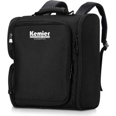 Kemier Professional Cosmetic Bag Makeup Bag with Transparent Storage Bags for Cosmetics Travel Black (Black), juoda, kelioninės kuprinės