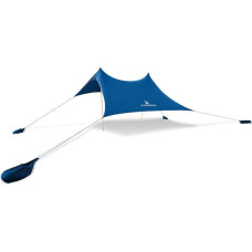 Lycra Beach Tent - PopUp Awning for Beach & Outdoor - Sun Protection Beach Shelter with Aluminium Poles and Sand Anchors Bjoern Blue