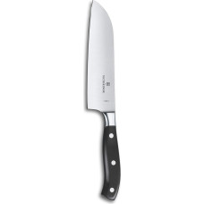 Victorinox Grand Maître, Profi Santokumesser, Extra Scharfe Klinge, gerader Schliff, 17 cm, Kunststoffgriff, Rostfreier Stahl, schwarz