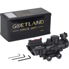 Goetland Rifle Scope 4 x 32 Airsoft Red Dot Visor Sight with Mounting Rings BDC SFP for Tactical Hunting Crossbow Air Rifle Sports Shooters