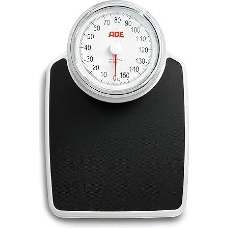 ADE M308800 Professional medical mechanical Scale. Precise up to 160kg. Increments of 500gr. Anti-Slip surface. Classic Design. Metal XL