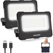 MEIKEE 60 W LED darbo šviesa 10000 mAh LED statybinis prožektorius Akumuliatoriaus prožektorius 4 šviesos režimai Kempingo lempa Nešiojamas 5 ryškumo saulės USB įkrovimo baterijos lempa stovyklavietei, garažui, statyboms,