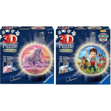 Ravensburger 3D dėlionė 11843, naktinės šviesos dėlionės kamuolys 