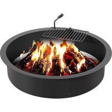 VEVOR Ugniakuras apskritimas, grilio ugnies žiedo derinys, 40 colių išorinis skersmuo/36 colių vidinis skersmuo, 8,5 colio aukštis, anglinio plieno konstrukcija, 