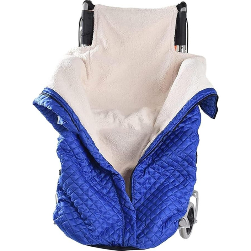 Vėjo nepraleidžianti šilumos vežimėlio antklodė Kojos antklodė, žiemos vežimėliai Slip-On Bag Foot Muff suaugusiems, sutirštinta pliušinė kelio antklodė neįgaliųjų vežimėlių naudotojams, universali neįgaliųjų vežimėlių antklodė neįgaliųjų vežimėlių naudot