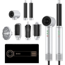 OKWRAP Airstyler plaukų stiliatoriaus rinkinys 7 in 1 su 110 000 aps/min. greičiu veikiančiu varikliu plaukų džiovintuvu Karšto oro šepetys 320 milijonų Lonic plaukų stiliatoriaus rinkinys su oro garbanotuvu, plaukų džiovintuvu, tiesinimo šepečiu, šviesa,