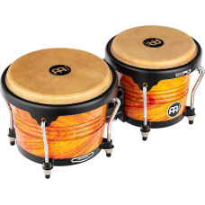 Meinl Percussion Bongos Marathon Designer - 2 Handtrommeln mit 6,75 und 8 Zoll - inkl. Stimmschlüssel - Siam Eiche, Amber Flame (FWB190AF)