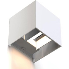 Hama LED Wall Light (WLAN Lamp for Indoor and Outdoor Use IP 44, Smart Home Lamp Controllable via App and Voice, Dimmable 2700 K - 6500 K, Smart Lamp with Adjustable Beam Angle, Metal) White
