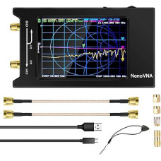 NanoVNA-H4 vektorinis tinklo analizatorius, 4 colių LCD ekranas 50KHz-1,5GHz VNA HF FM UHF UV vektorinis tinklo analizatorius su 1950mAh baterija