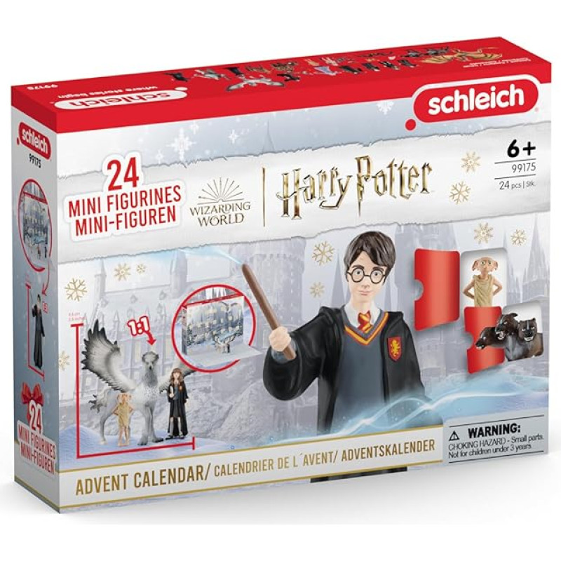 Schleich 99175 Hario Poterio advento kalendorius 2024, nuo 6 metų, Haris Poteris, žaidimų rinkinys, 37 x 9 x 28,7 cm