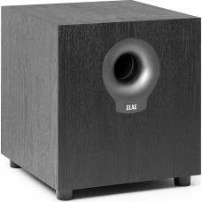 ELAC Debut Subwoofer S10.2, aktyvus žemų dažnių garsiakalbis, skirtas muzikiniam transliavimui per stereofoninę jungtį, idealus garsiakalbis, skirtas tankioms plokštumoms ir kraftvolle Sounds, 200 W, Schwarz dekor