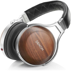 Denon AH-D7200 Premium Over Ear Kopfhörer mit Ohrschalen aus Walnussholz, HiFi-Kopfhörer, Hi-Res Audio, 50 mm FreeEdge-Treiber, abnehmbares 7N-Kupferkabel, Schwarz