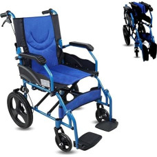 Mobiclinic®, Pirámid Transit neįgaliųjų vežimėlis Aliuminio sulankstomas neįgaliųjų vežimėlis su stabdžiu ant rankenų neįgaliesiems ir senjorams Kojų atrama Porankiai Lengva ortopedinė sėdynė 46 cm