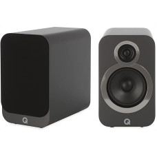 Q ACOUSTICS 3020i Regallautsprecher, 2 Stück, Graphitgrau, mit 2-Wege-Reflex-Gehäuse, 125 mm Bass-Treiber und 22 mm Hochtöner, Stereo-Lautsprecher, HiFi/Passiv-Lautsprecher