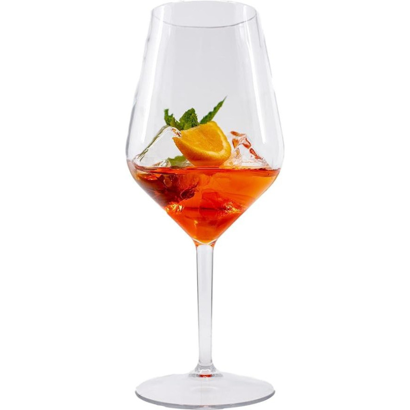 Stylgs High-Quality Tritan Plastic Wine Glasses, Shatterproof Reusable Red Wine Glasses, Reusable and Dishwasher-Safe, Plastic Cups