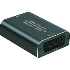 Ozvavzk HDMI ir Scart adapteris, aliumininis HDMI ir Scart keitiklis, Full HD 1080P vaizdo garso keitiklis, HDMI ir Scart adapteris su maitinimo šaltiniu 5V/DC, skirtas TV Sky HD Blu Ray DVD STB VHS Box PS3 VCR