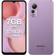 Ulefone Handy ohne Vertrag Günstig, Note 14 Smartphone 4G Android 12 Quad-core 16GB ROM 128GB Erweiterbar 4500mAh mit 8MP Kamera 6,52 Zoll 3 Slots/Face ID/GPS/WiFi/FM/Große Schrift Dual SIM Violett