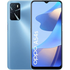 OPPO A54s išmanusis telefonas - 16,6 cm (6,52 colio) IPS LCD ekranas, 4 GB RAM, 128 GB vidinės atminties, 50 megapikselių triguba kamera, 5000 mAh baterija, perlamutrinės mėlynos spalvos