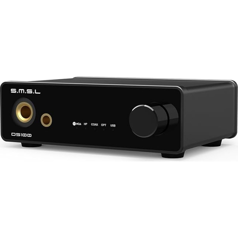 S.M.S.L DS100 USB MQA DAC su CS43131 lustu 6,35 mm ir 4,4 mm ausinių stiprintuvas Palaiko MQA MQA-CD XMOS XU-316 32 bitų/768 kHz DSD256 USB/Optinis/Koaksialinis įėjimas Mini USB DAC THD+N 0,00017%