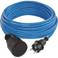 EMOS Frost-proof outdoor extension cable, Schuko, blue, 10 m cable, 1.5 mm² with protective cap, IP44 waterproof and frost-resistant for outdoors, industry, construction sites