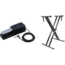 Roland DP-10 Shock Pedal & RockJam Double Braced Adjustable Keyboard Stand with Locking Straps